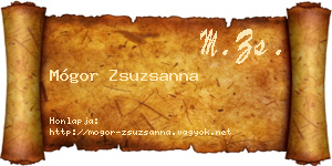 Mógor Zsuzsanna névjegykártya